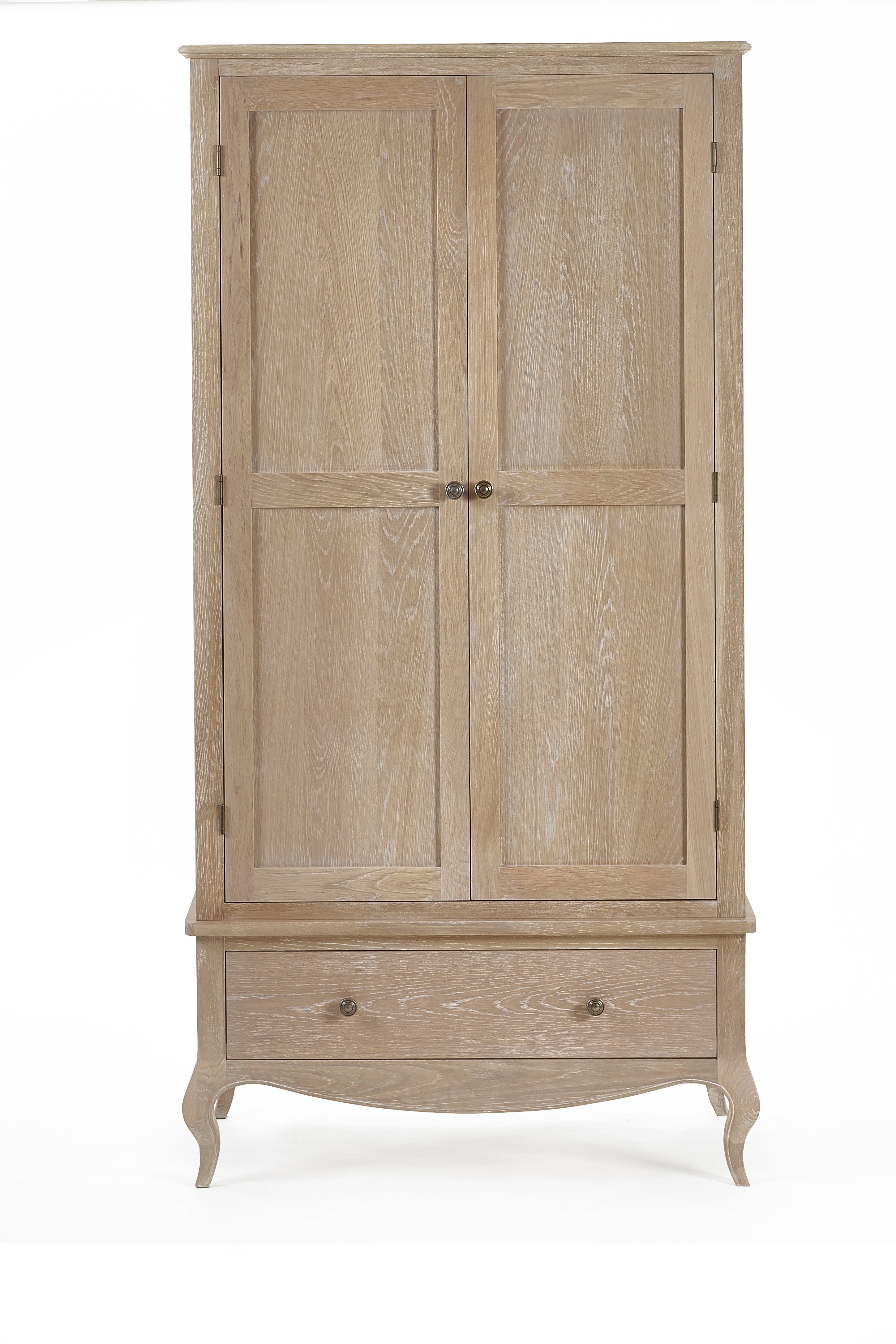 Alda Oak Wood Double Wardrobe